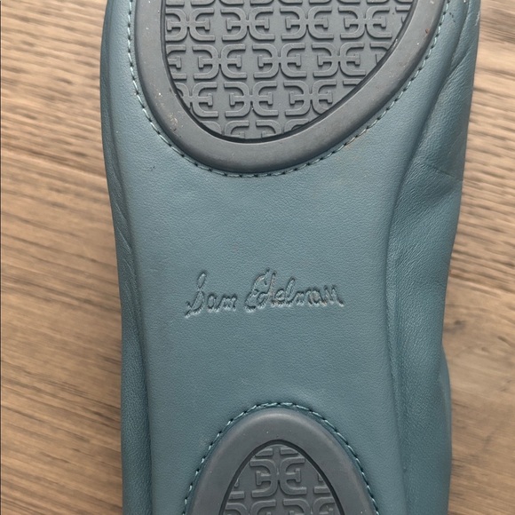 Sam Edelman | zipper Leather Teal Florence Ballet Flats Size 9M - Picture 6 of 9